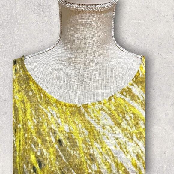 Nic+Zoe Printed Linen Blend Scoop Neck 3/4 Sleeve Top - Medium - Picture 4 of 9